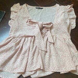 pink cheetah blouse